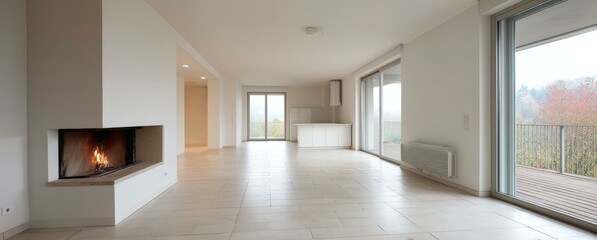 Fototapeta premium Modern Empty Apartment Interior Design