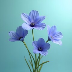 Fototapeta premium Sublime Blue Violets Dancing on Teal