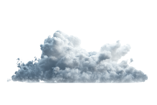 Majestic Cumulus Cloud Formation . Transparent background PNG