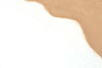 Poured Sand on White Background
