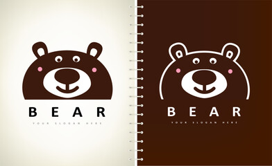 Bear logo vector. Animal design