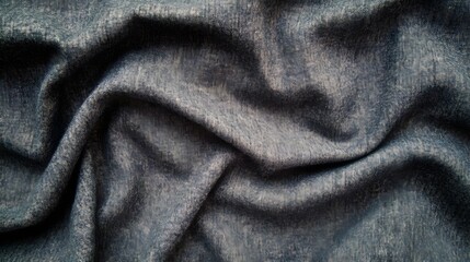 Obraz premium Textured Gray Fabric Drape Background, Soft Wool Knit Material