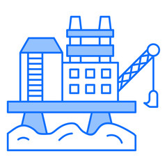 Fototapeta premium Offshore Platform Icon