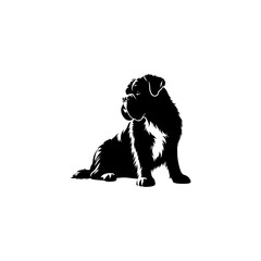 silhouette of a black dog