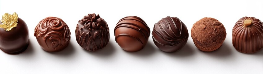 Obraz premium Assortment of Delectable Chocolate Truffles