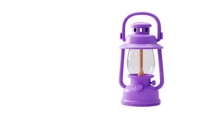 Fototapeta premium Purple lantern on black background