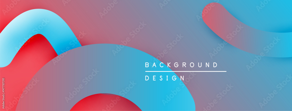 Aufkleber abstract layers, vibrant colors, smooth gradients create modern background. design features overlapp