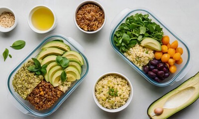 Healthy Meal Prep Bowls, Avocado, Quinoa, and More