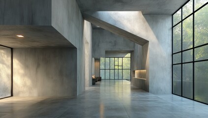 Modern Concrete Architecture Interior Design
