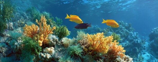 Underwater Coral Reef with Fish