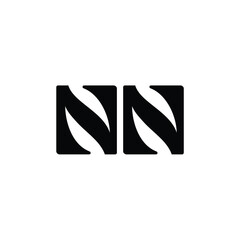 NN monogram logo design letter text name symbol monochrome logotype alphabet character simple logo