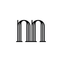 NN monogram logo design letter text name symbol monochrome logotype alphabet character simple logo