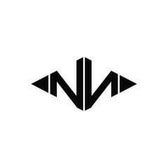 NN monogram logo design letter text name symbol monochrome logotype alphabet character simple logo