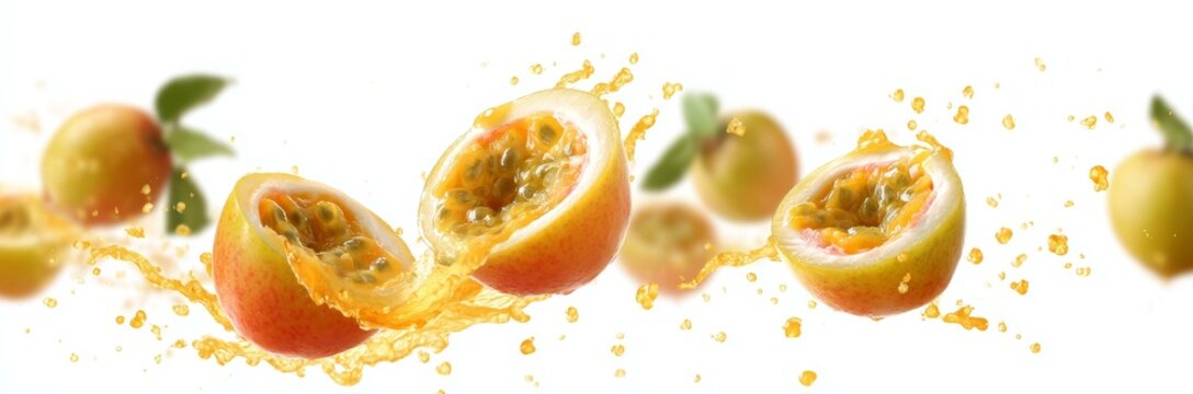 Passion Fruit Slices in Splash