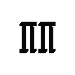 NN monogram logo design letter text name symbol monochrome logotype alphabet character simple logo