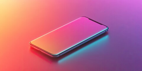A vibrant smartphone screen displaying a multi-colored gradient of pink, purple, and orange, ideal for websites or blogs about mobile technology, digital display, or modern design.

