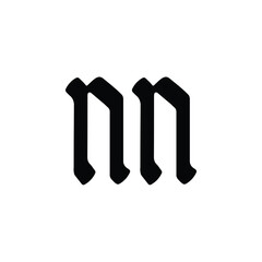 NN monogram logo design letter text name symbol monochrome logotype alphabet character simple logo