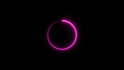abstract neon circle illustration. background 4k illustration. 