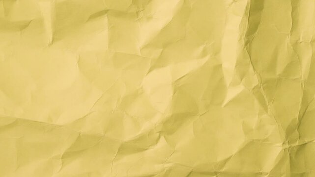 Yellow Crumpled paper texture crumpled sheet stop motion seamless loop