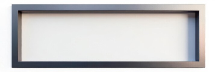 Obraz premium Sleek, matte black square frame isolated on white , mockup, digital