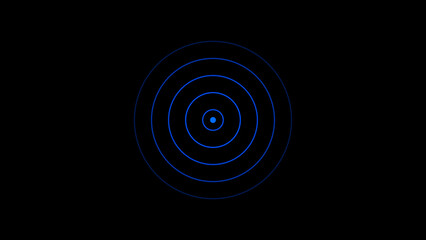 Abstract radio waves signal illustration. and looping circle white background 4k illustration.