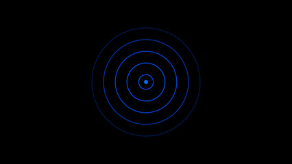 Abstract radio waves signal illustration. and looping circle white background 4k illustration.