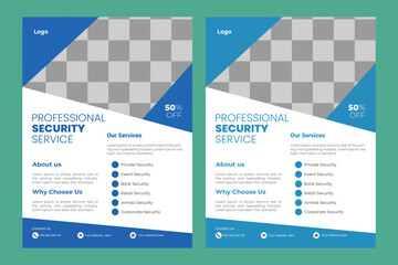  Security services poster or flyer  template
