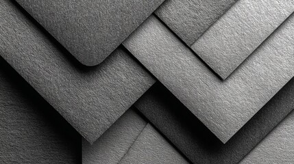 Obraz premium Textured Gray Paper Layers with Shadows and Patterns in Background