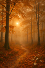 Fototapeta premium autumn in the park