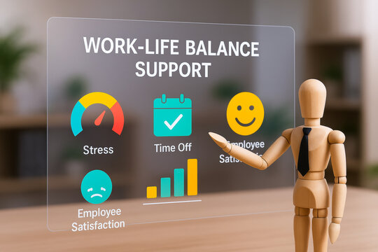 Employee benefits include stress reduction time off and employee satisfaction for better work life balance support