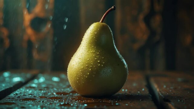 Asian pear sitting on background
