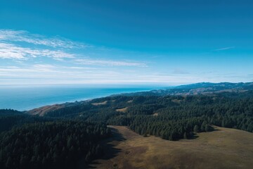 Fototapeta premium serene aerial landscape showcasing vast natural beauty with wide open spaces emphasizing tranquility