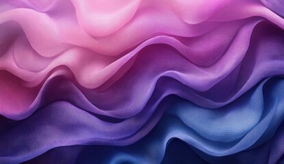 Fototapeta premium Soft, flowing fabric with vibrant color gradients.
