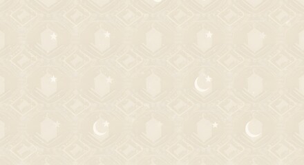 Fototapeta premium Subtle Geometric Pattern - Creamy Neutral Tones