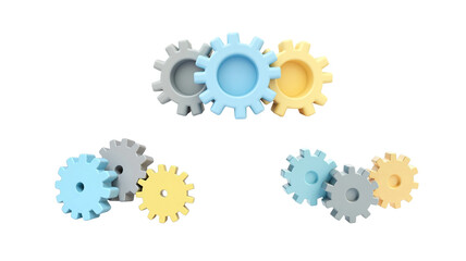 Cute 3d gear symbol icon (png)