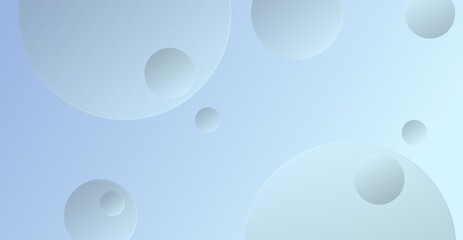 blue gradient background with various gradient gray circles.
