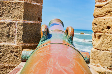 ancient cannon in essaouira city