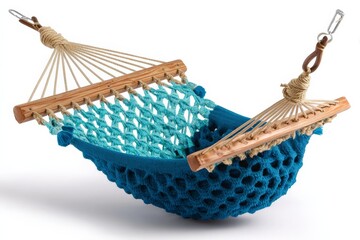 Obraz premium Comfortable hanging hammock designed for relaxation in outdoor settings during summer days