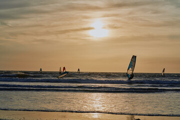 surfers at the beach at Essaouira city