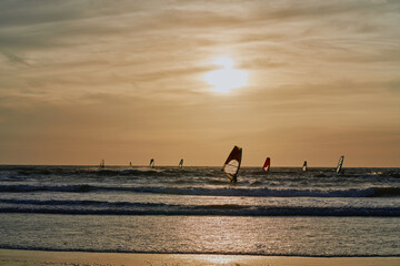 surfers at the beach at Essaouira city