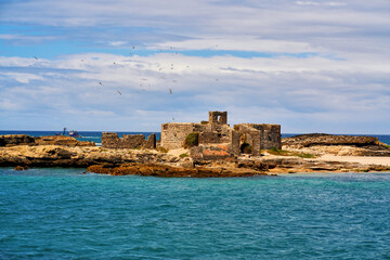 old castle in the sea at essaouira city