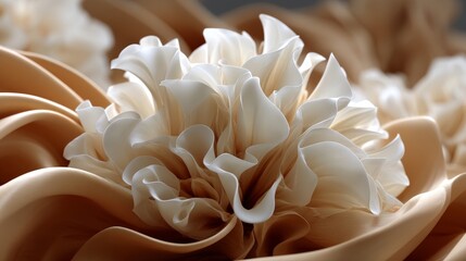 Elegant Fabric Flower Design on Soft Beige Background