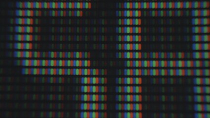 Close up View of RGB Pixel Display Pattern