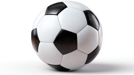A stunning image of soccer ball isolated on white.