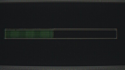 Close Up View of a Pixelated Progress Bar on a Screen