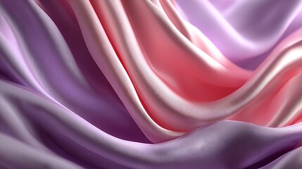 Obraz premium Soft Silk Fabric Waves in Pink and Lavender Hues for Textiles