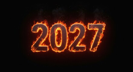 Fiery 2027: Embers and Flames New Year Design