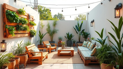 Fototapeta premium outdoor cafe in the city of crete