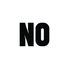 NO monogram logo design letter text name symbol monochrome logotype alphabet character simple logo