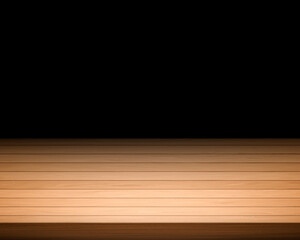 Empty wooden table on dark background Empty Space for display your products